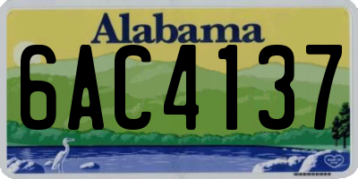 AL license plate 6AC4137