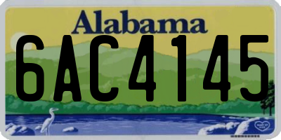 AL license plate 6AC4145