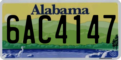 AL license plate 6AC4147