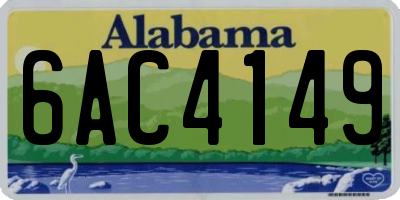 AL license plate 6AC4149