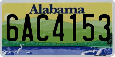 AL license plate 6AC4153