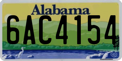 AL license plate 6AC4154