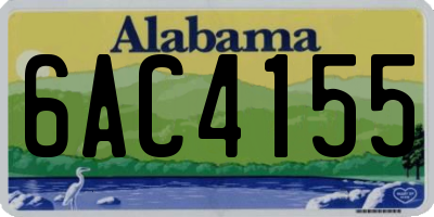 AL license plate 6AC4155