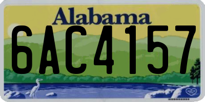 AL license plate 6AC4157