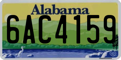 AL license plate 6AC4159