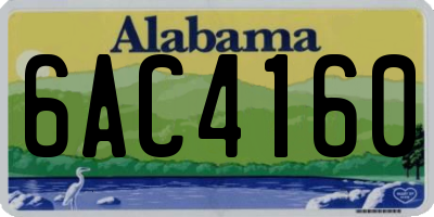 AL license plate 6AC4160