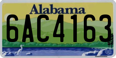 AL license plate 6AC4163