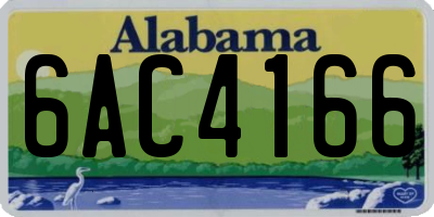 AL license plate 6AC4166