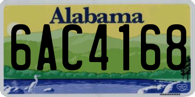 AL license plate 6AC4168