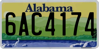 AL license plate 6AC4174