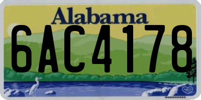 AL license plate 6AC4178
