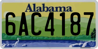 AL license plate 6AC4187