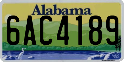 AL license plate 6AC4189