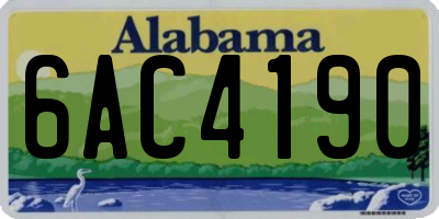 AL license plate 6AC4190