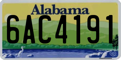 AL license plate 6AC4191