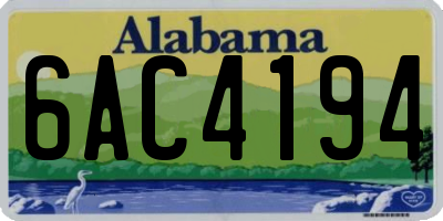 AL license plate 6AC4194