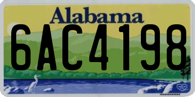 AL license plate 6AC4198