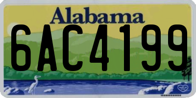 AL license plate 6AC4199