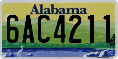 AL license plate 6AC4211