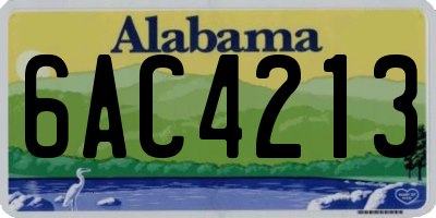 AL license plate 6AC4213