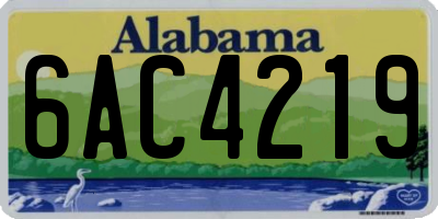 AL license plate 6AC4219