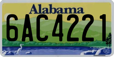 AL license plate 6AC4221