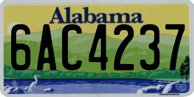 AL license plate 6AC4237