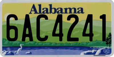 AL license plate 6AC4241