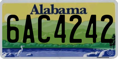 AL license plate 6AC4242