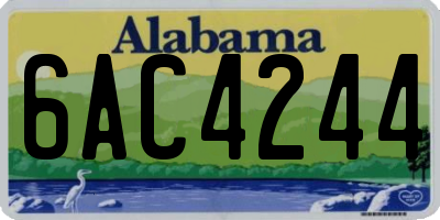 AL license plate 6AC4244