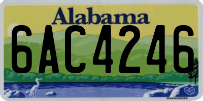 AL license plate 6AC4246