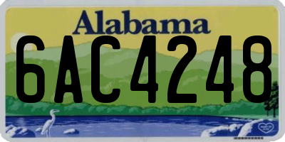 AL license plate 6AC4248