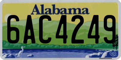 AL license plate 6AC4249