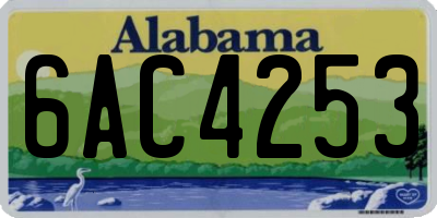 AL license plate 6AC4253