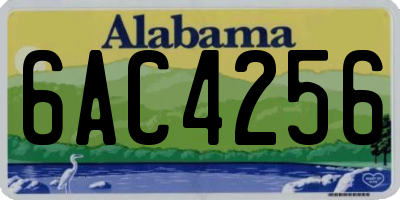 AL license plate 6AC4256