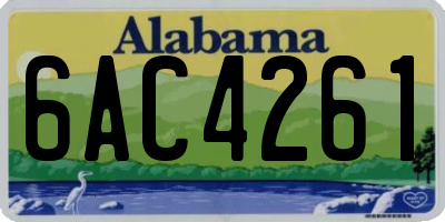 AL license plate 6AC4261