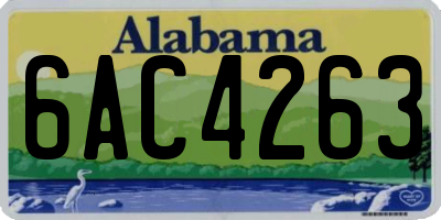 AL license plate 6AC4263