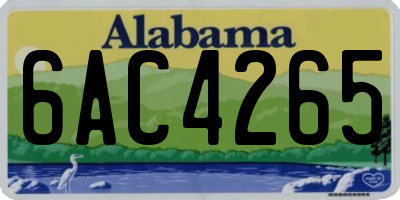 AL license plate 6AC4265