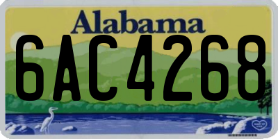 AL license plate 6AC4268