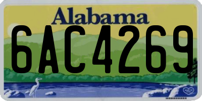 AL license plate 6AC4269