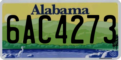 AL license plate 6AC4273