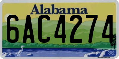 AL license plate 6AC4274
