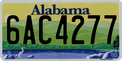 AL license plate 6AC4277