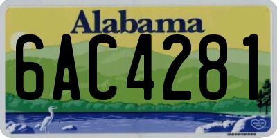 AL license plate 6AC4281