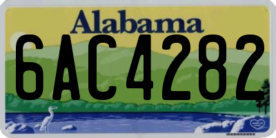 AL license plate 6AC4282