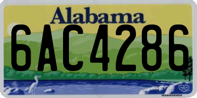 AL license plate 6AC4286