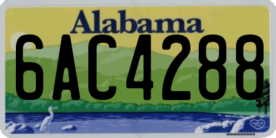 AL license plate 6AC4288