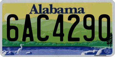 AL license plate 6AC4290
