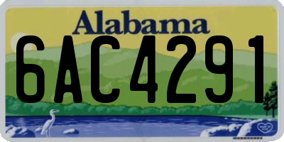AL license plate 6AC4291
