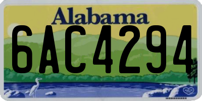 AL license plate 6AC4294